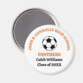Orange High School Fußballmannschaft Personalisier Magnet (Vorderseite/Rückseite)