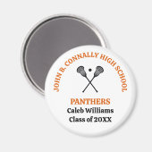 Orange High School Lacrosse-Mannschaft Personalisi Magnet (Vorderseite/Rückseite)
