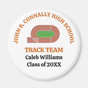 Orange High School Leichtathletik-Team Custom Runn Magnet