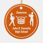 Orange High School Marching Band Custom Christmas Keramik Ornament (Vorne)