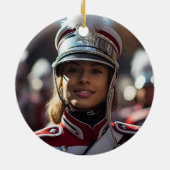 Orange High School Marching Band Custom Christmas Keramik Ornament (Hinten)