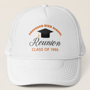 Orange High School Wiedersehen Party Custom Alumni Truckerkappe