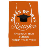 Orange High School Wiedersehen Personalisiert Part Mittlere Geschenktüte (Vorderseite)