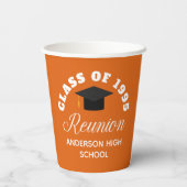 Orange High School Wiedersehen Personalisiert Part Pappbecher (Rückseite)