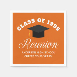 Orange High School Wiedersehen Personalisiert Part Serviette