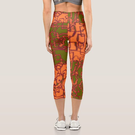 Orange High Waisted Capris (Rückseite)