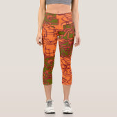 Orange High Waisted Capris (Vorderseite)