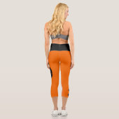 Orange High Waisted Capris-Cylla Moon Capri Leggings (Rückseite)