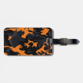 Orange Highlights Camouflage Gepäckanhänger (Rückseite horizontal)