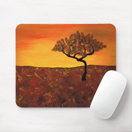 Orange Himmel Mousepad (Mit Mouse)