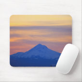 Orange Himmel-Schnee mit einer Kappe bedeckter Mousepad (Mit Mouse)