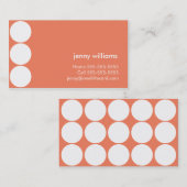 Orange Himmel-Tupfen-Visitenkarte Visitenkarte (Vorne/Hinten)