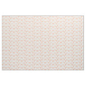 Orange Hipster Geek Glasses Fabric Stoff (Yard (91,4 cm))