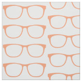 Orange Hipster Geek Glasses Fabric Stoff (Muster)