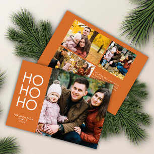 Orange "HO HO HO" Foto Collage Weihnachten