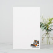 Orange Hockey-Skate Briefpapier (Stehend Vorderseite)