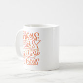 Orange Hocus Pocus I Need Tee Kaffeetasse (Vorderseite Links)