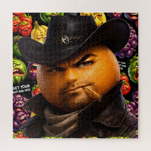 Orange hol dir dein Obst und Gemüse Premium 1000 S Puzzle (Vertikal)