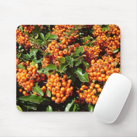 Orange Holly Berries Mousepad (Mit Mouse)