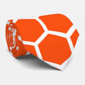 Orange Honeycomb Abstrakt Moderne Retro Krawatte (Gerollt)