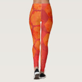 Orange Honeycomb Design Leggings (Rückseite)