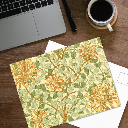 Orange Honeysuckle Vine William Morris Postkarte