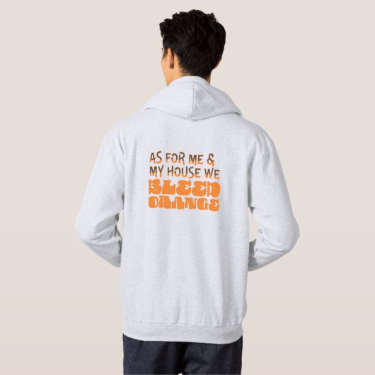Orange Hoodie bluten (Schwarz voll)