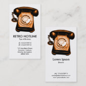 Orange Hot Line - White Visitenkarte (Vorne/Hinten)