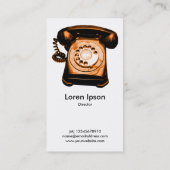 Orange Hot Line - White Visitenkarte (Rückseite)