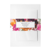 Orange, Hot Pink & Lila Fall Floral 1 Einladungsbanderole (Vorderseite Beispiel)