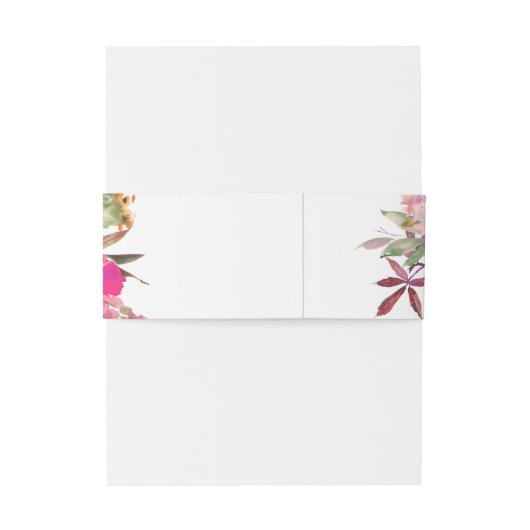 Orange, Hot Pink & Lila Fall Floral 1 Einladungsbanderole (Rückseitenbeispiel)