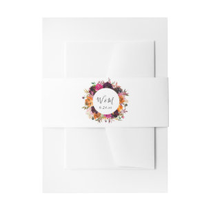 Orange, Hot Pink und Lila Fall Floral 3 Einladungsbanderole