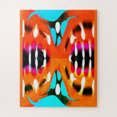 Orange hot space art puzzle (Vertikal)