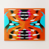 Orange hot space art puzzle (Horizontal)