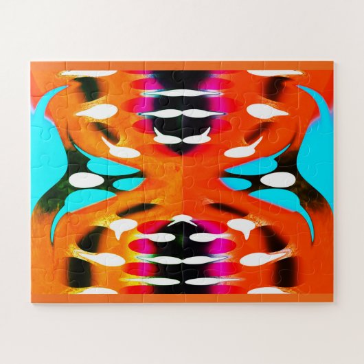 Orange hot space art puzzle (Horizontal)