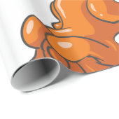 Orange Hound Dog Geschenkpapier (Rolleneckpunkt)