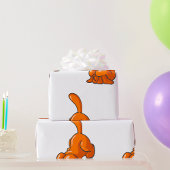 Orange Hound Dog Geschenkpapier