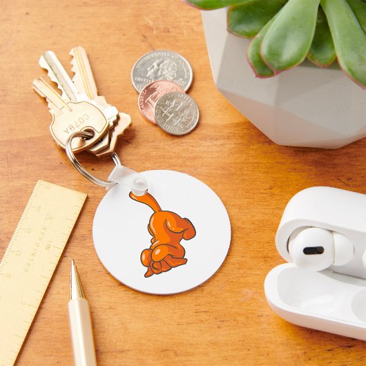 Orange Hound Dog Schlüsselanhänger