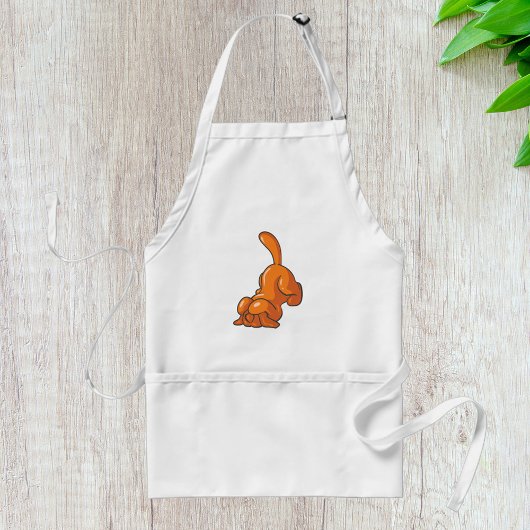 Orange Hound Dog Schürze