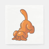 Orange Hound Dog Serviette (Vorderseite)