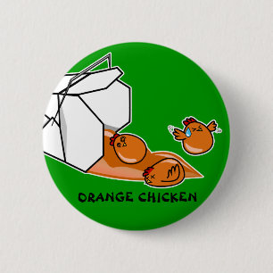 Orange Huhn-Entweichen Button