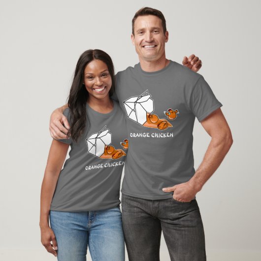Orange Huhn-Entweichen T-Shirt (Unisex)