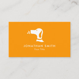 Orange Hund Walking Haustier Sitzen Vet Ernennung Terminkarte