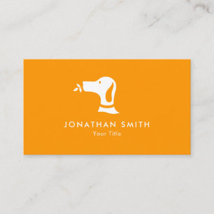 Orange Hund Walking Haustier Sitzen Vet Ernennung Terminkarte
