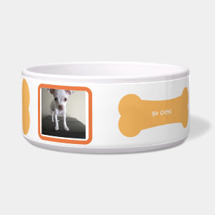 Orange Hunde Knochen Foto Personalisierte Hundesch Napf