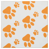 orange Hundetatzen-Druckmuster Stoff (Muster)
