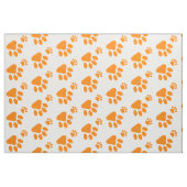 orange Hundetatzen-Druckmuster Stoff (Fat Quarter (45,7 x 55,9 cm))