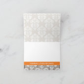 Orange Hydrangea-Monogramm-Weckglas DANKEN IHNEN Dankeskarte (Innenseite)