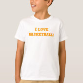 Orange I Liebe Basketball T-Shirt (Vorderseite)