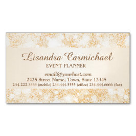 Orange Ice Bokeh Magnetic Business Card Magnetische Visitenkarte